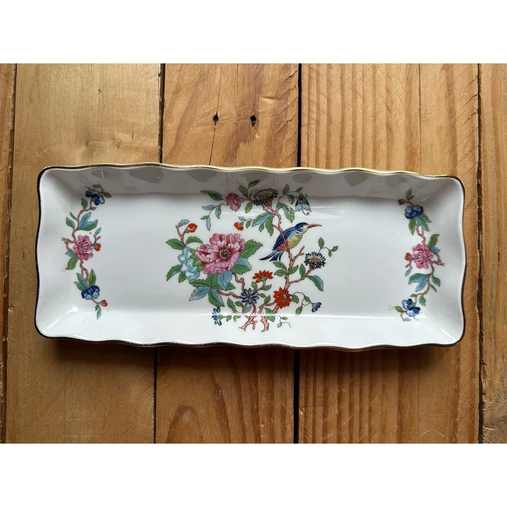 VTG‎ Aynsley Pembroke Gold Trim Dish Tray England Fine Bone China 10
